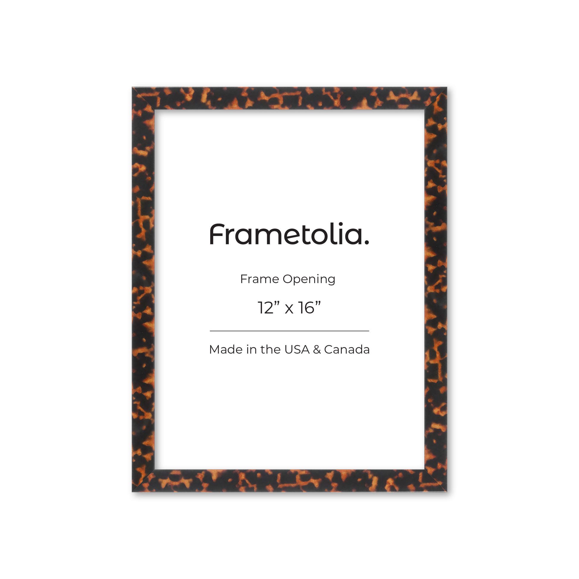 12" x 16" Tortoise Burlwood Lucca Wall Frame