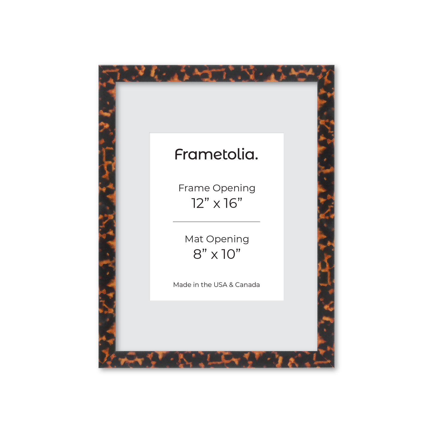 12" x 16" Tortoise Burlwood Lucca Wall Frame