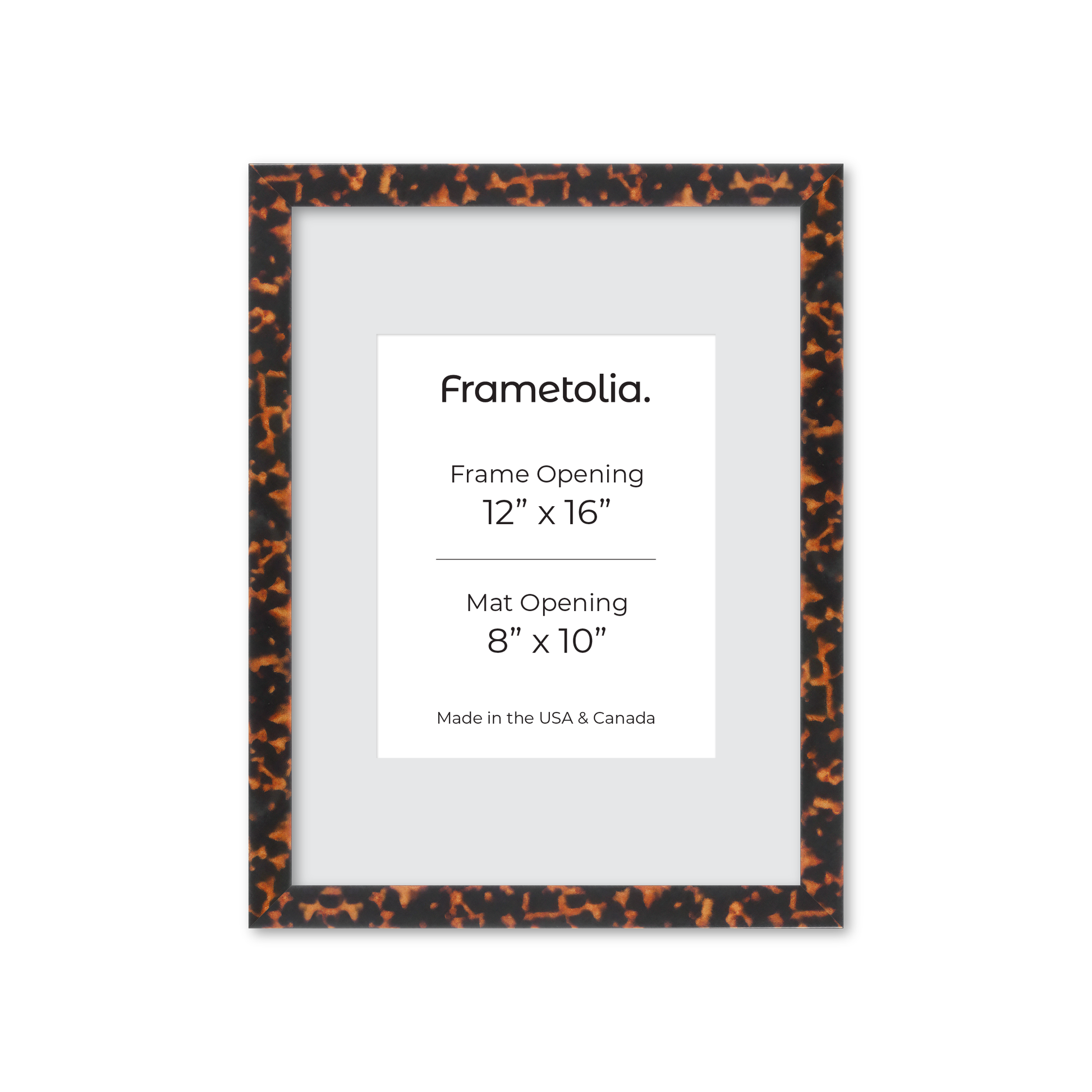 12" x 16" Tortoise Burlwood Lucca Wall Frame