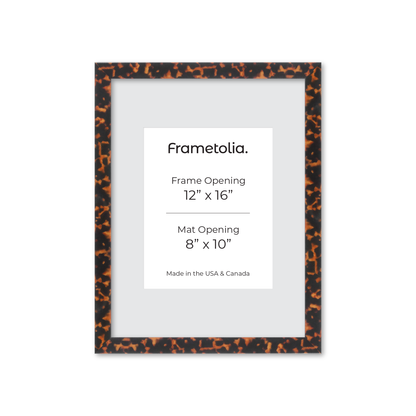 12" x 16" Tortoise Burlwood Lucca Wall Frame