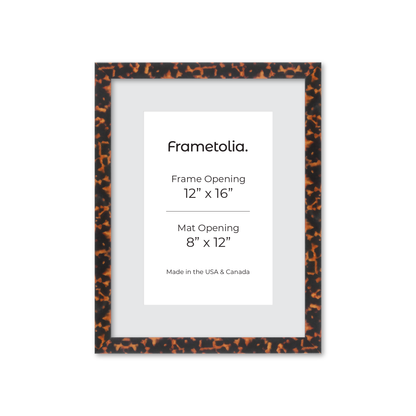 12" x 16" Tortoise Burlwood Lucca Wall Frame