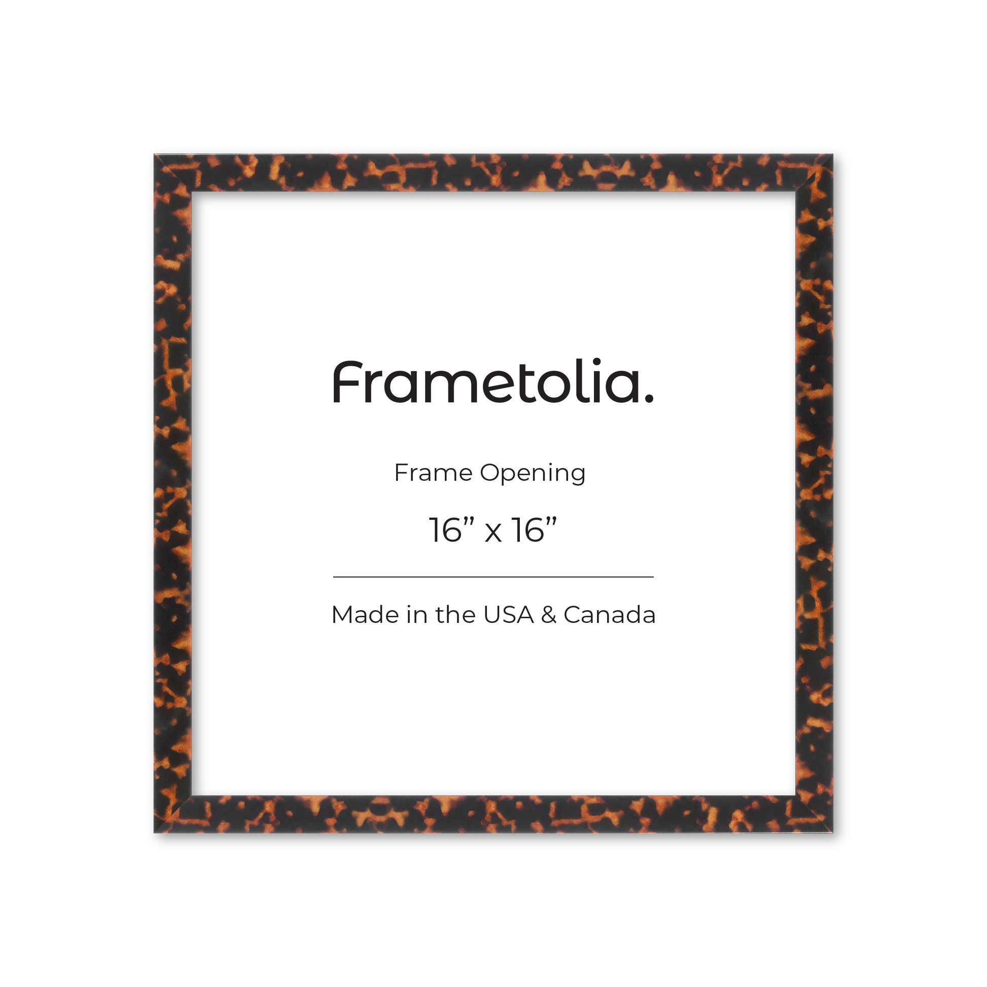 16" x 16" Tortoise Burlwood Lucca Wall Frame