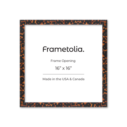 16" x 16" Tortoise Burlwood Lucca Wall Frame