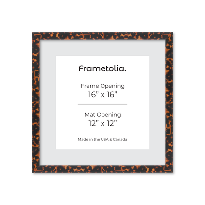 16" x 16" Tortoise Burlwood Lucca Wall Frame