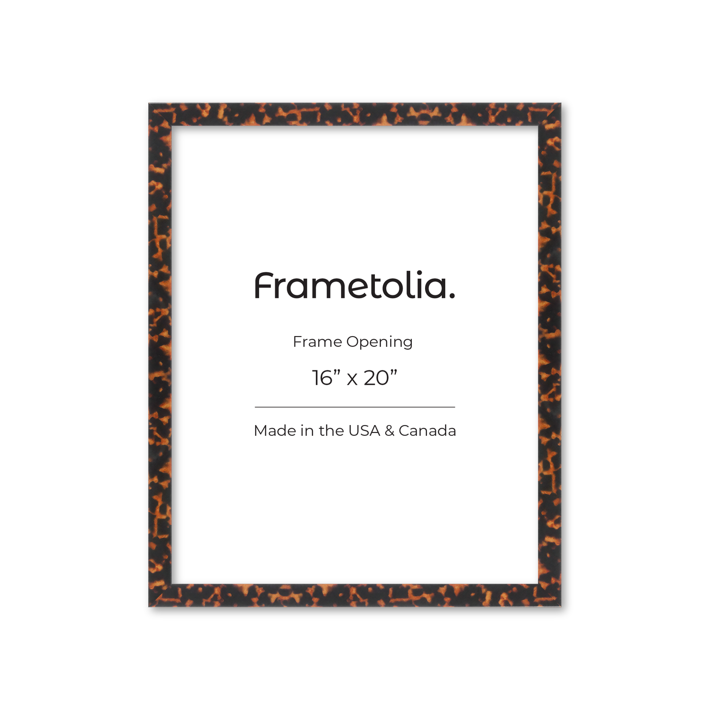 16" x 20" Tortoise Burlwood Lucca Wall Frame