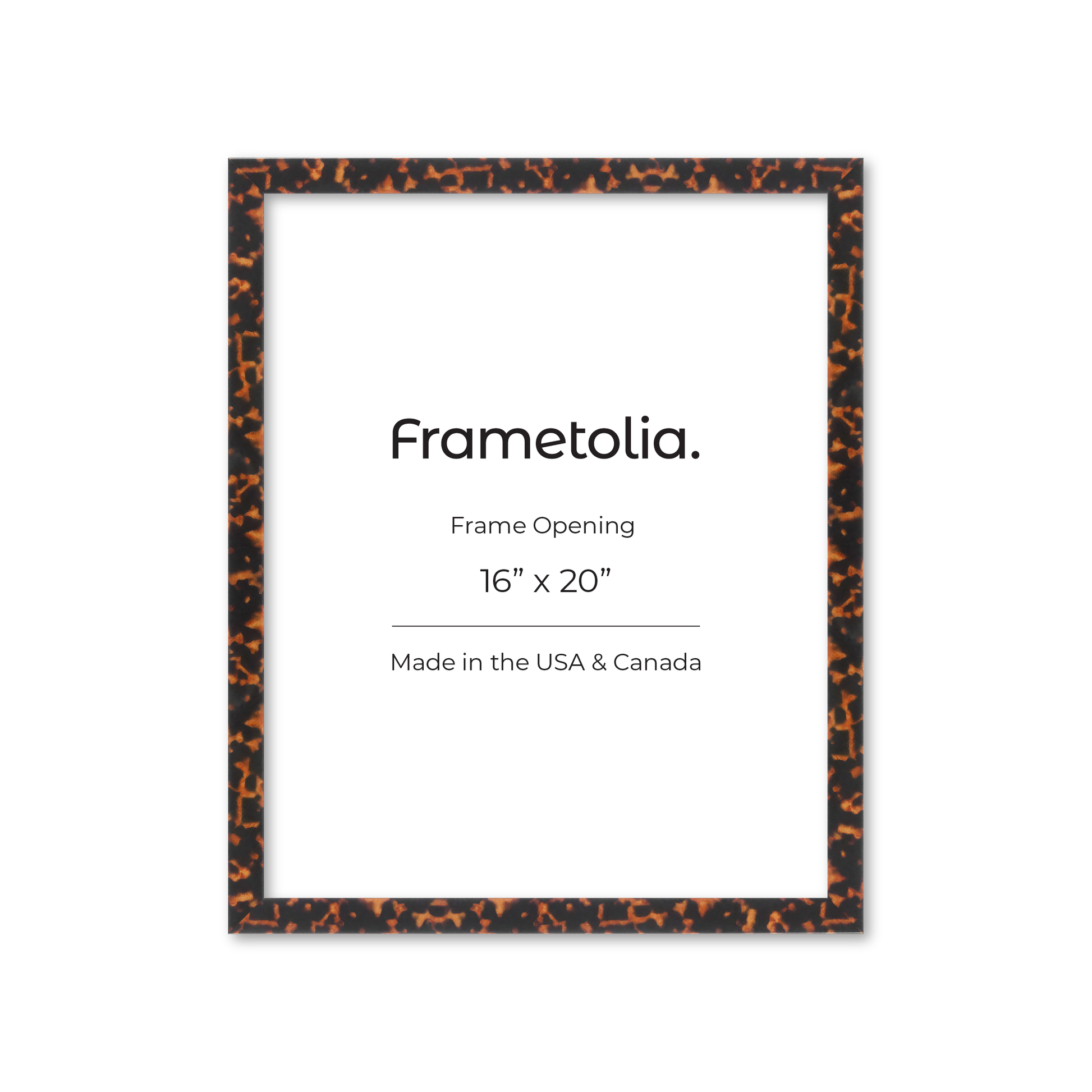 16" x 20" Tortoise Burlwood Lucca Wall Frame