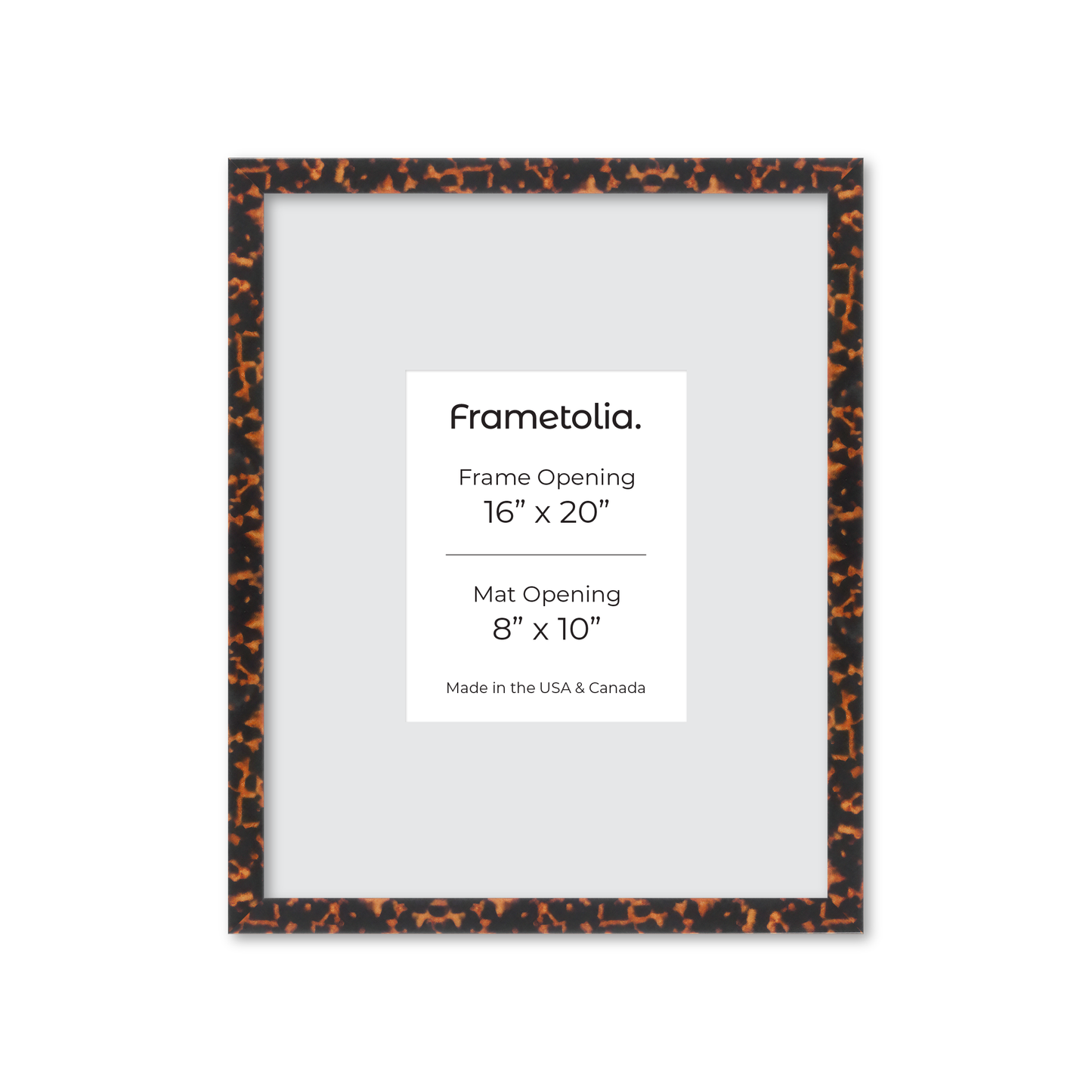 16" x 20" Tortoise Burlwood Lucca Wall Frame