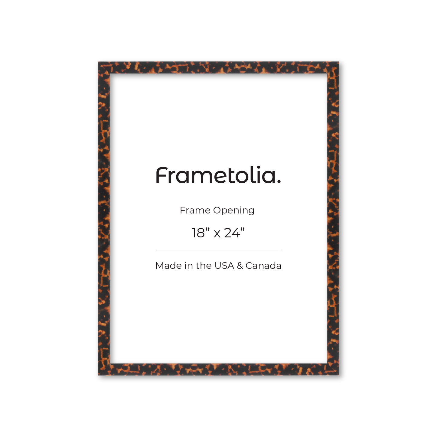 18" x 24" Tortoise Burlwood Lucca Wall Frame