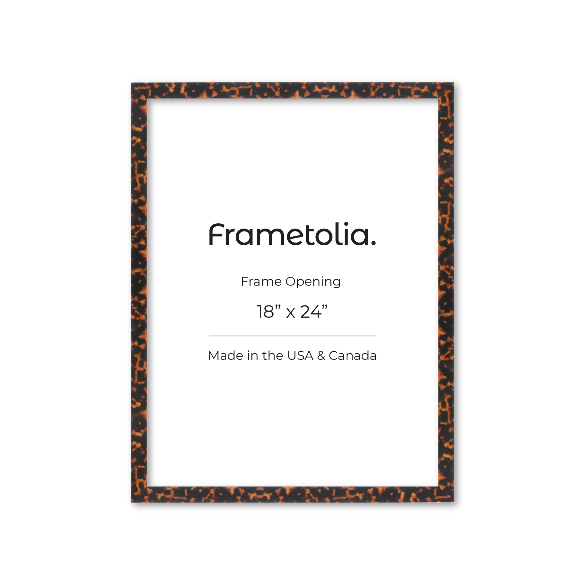 18" x 24" Tortoise Burlwood Lucca Wall Frame