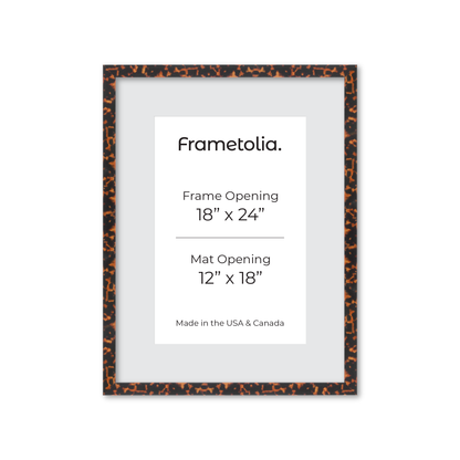 18" x 24" Tortoise Burlwood Lucca Wall Frame