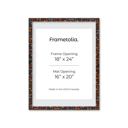 18" x 24" Tortoise Burlwood Lucca Wall Frame