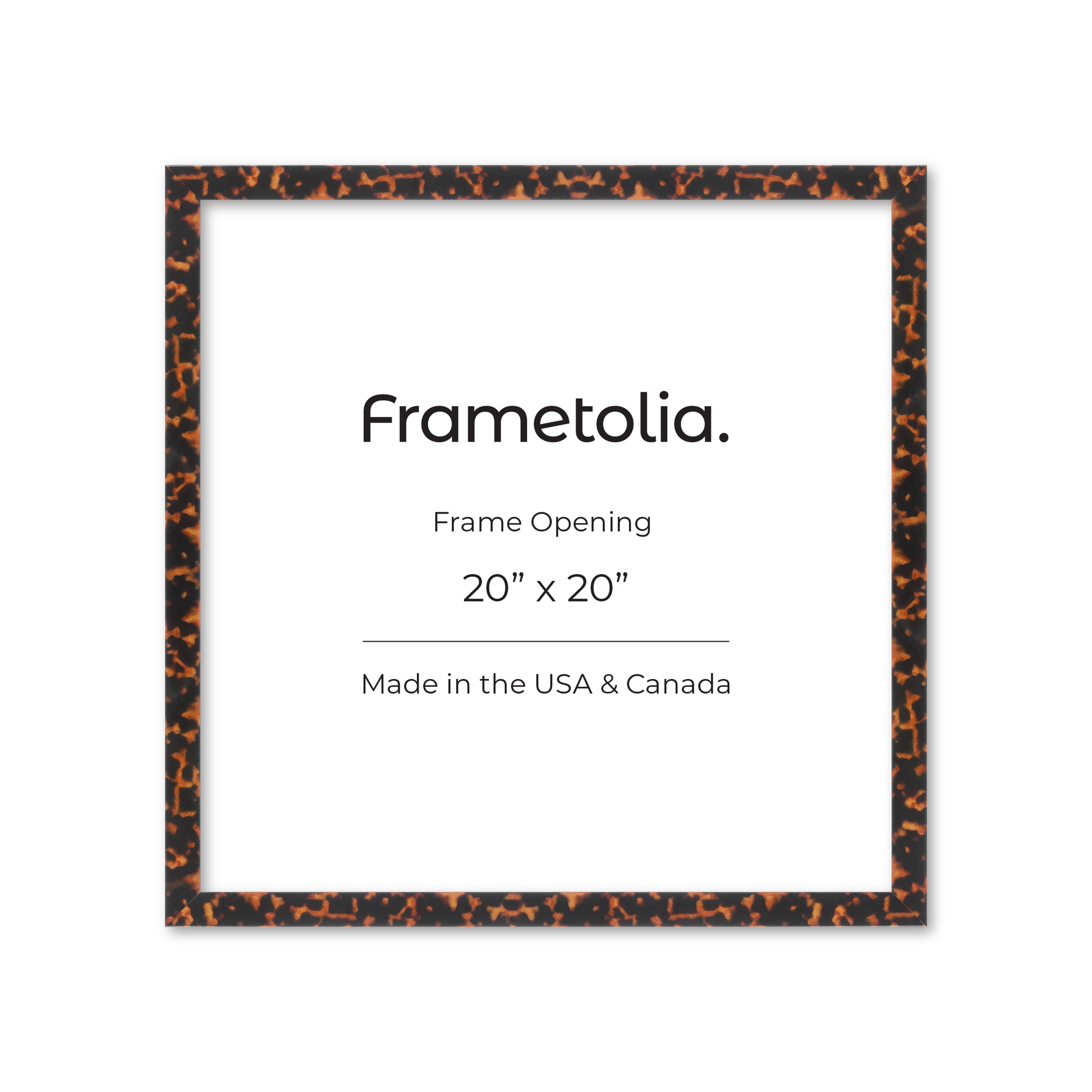 20" x 20" Tortoise Burlwood Lucca Wall Frame