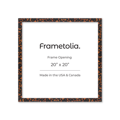 20" x 20" Tortoise Burlwood Lucca Wall Frame