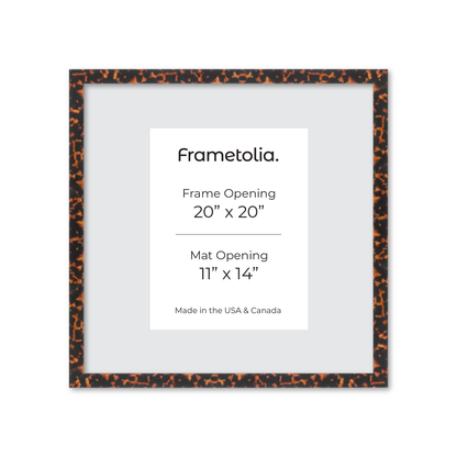20" x 20" Tortoise Burlwood Lucca Wall Frame