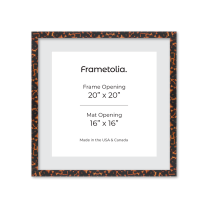 20" x 20" Tortoise Burlwood Lucca Wall Frame