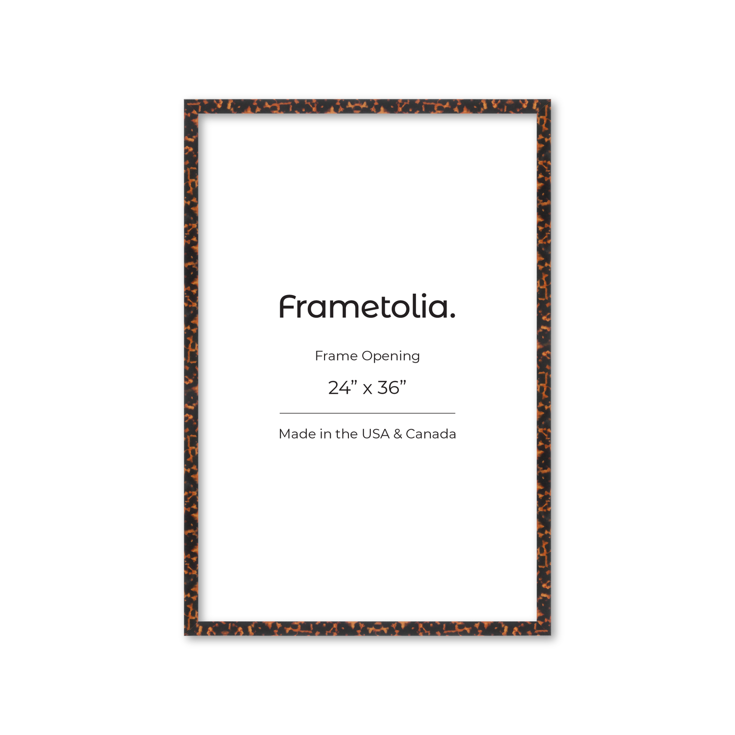 24" x 36" Tortoise Burlwood Lucca Wall Frame