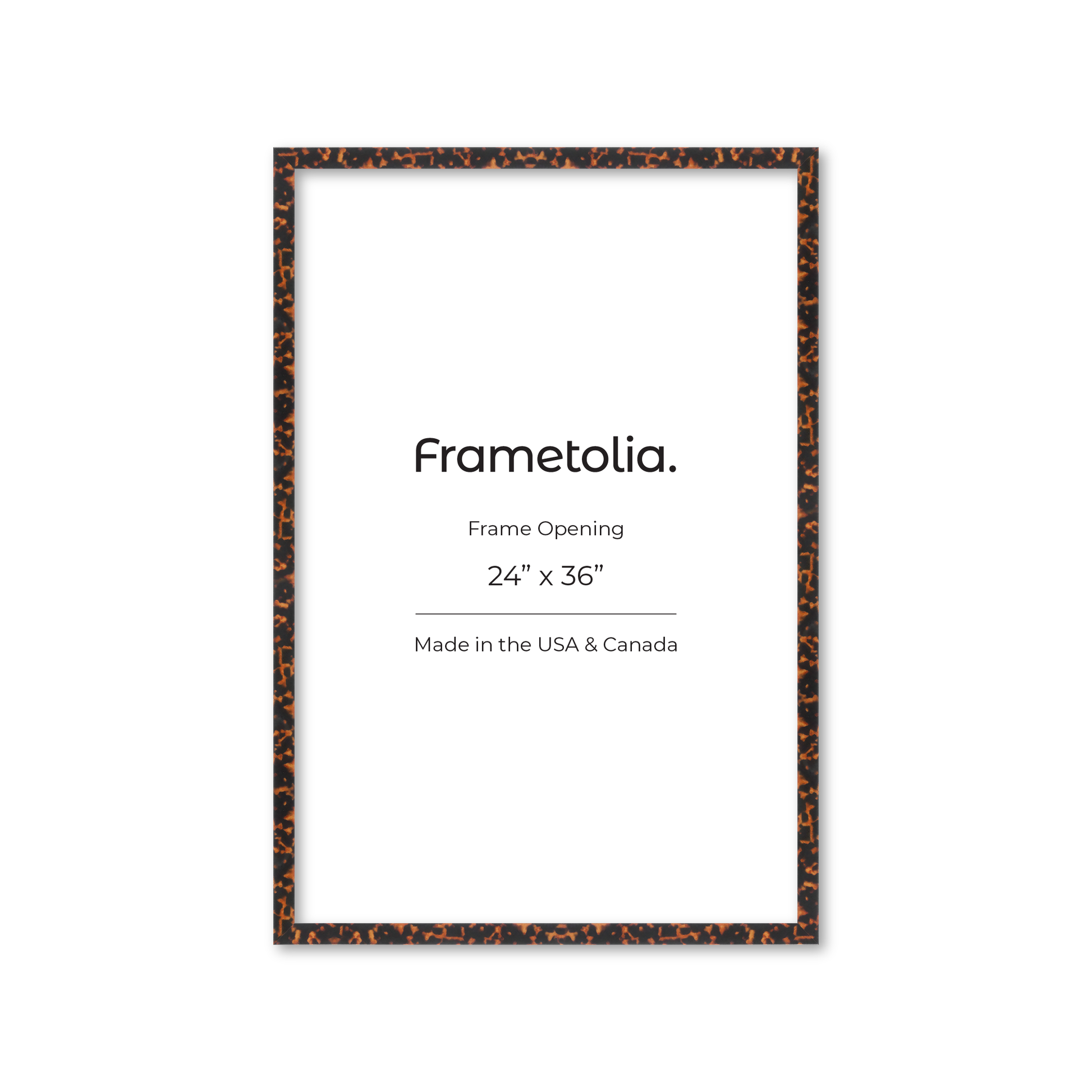 24" x 36" Tortoise Burlwood Lucca Wall Frame