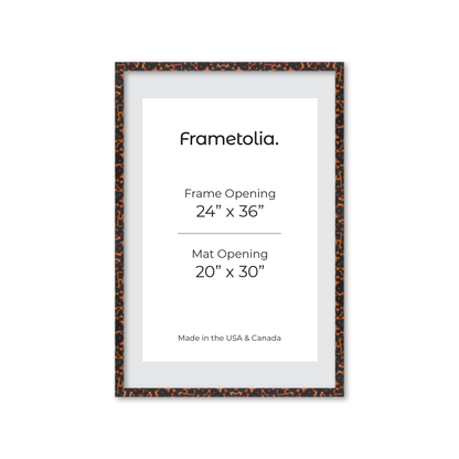 24" x 36" Tortoise Burlwood Lucca Wall Frame