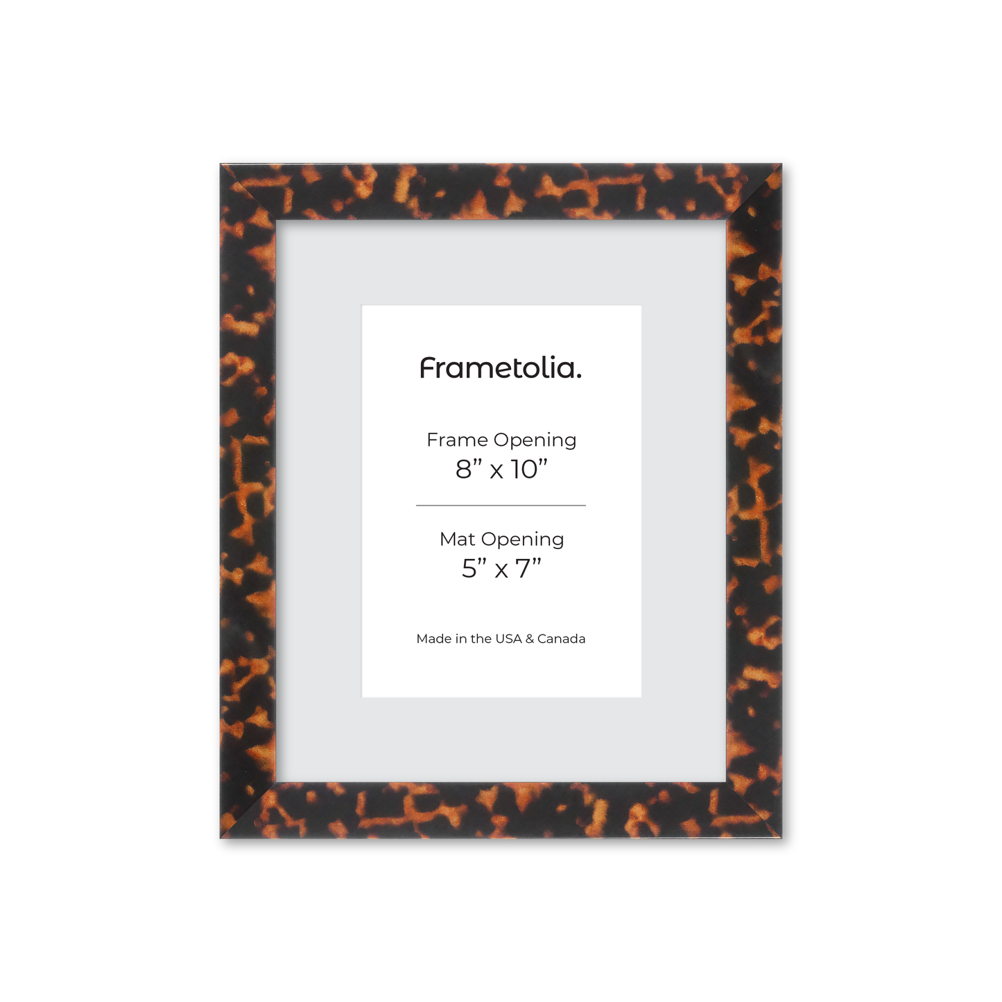 8" x 10" Tortoise Burlwood Lucca Wall Frame