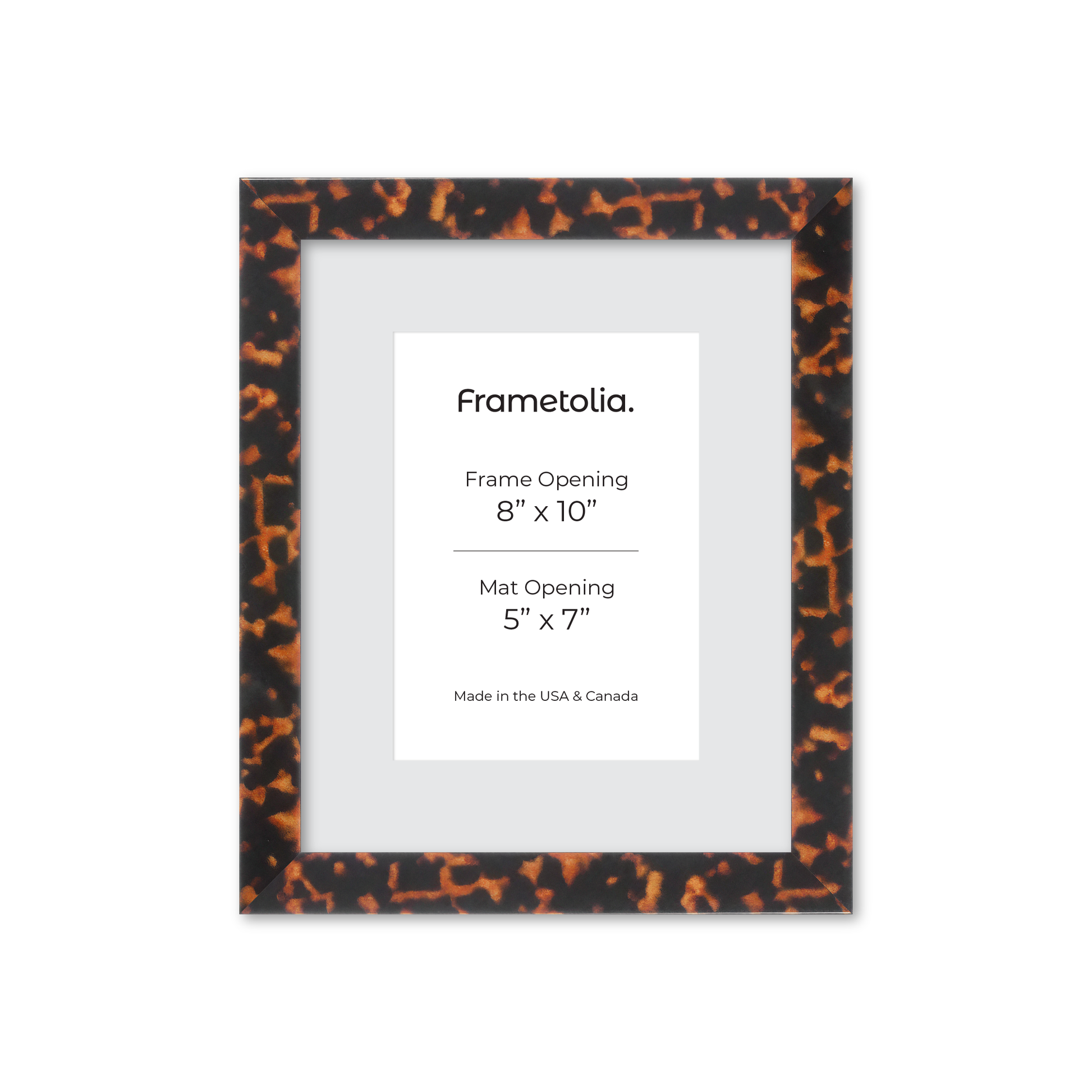 8" x 10" Tortoise Burlwood Lucca Wall Frame