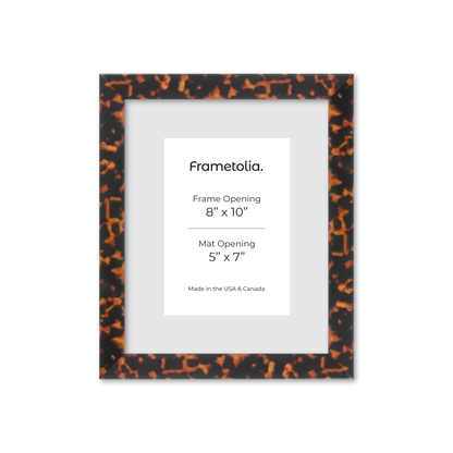 8" x 10" Tortoise Burlwood Lucca Wall Frame