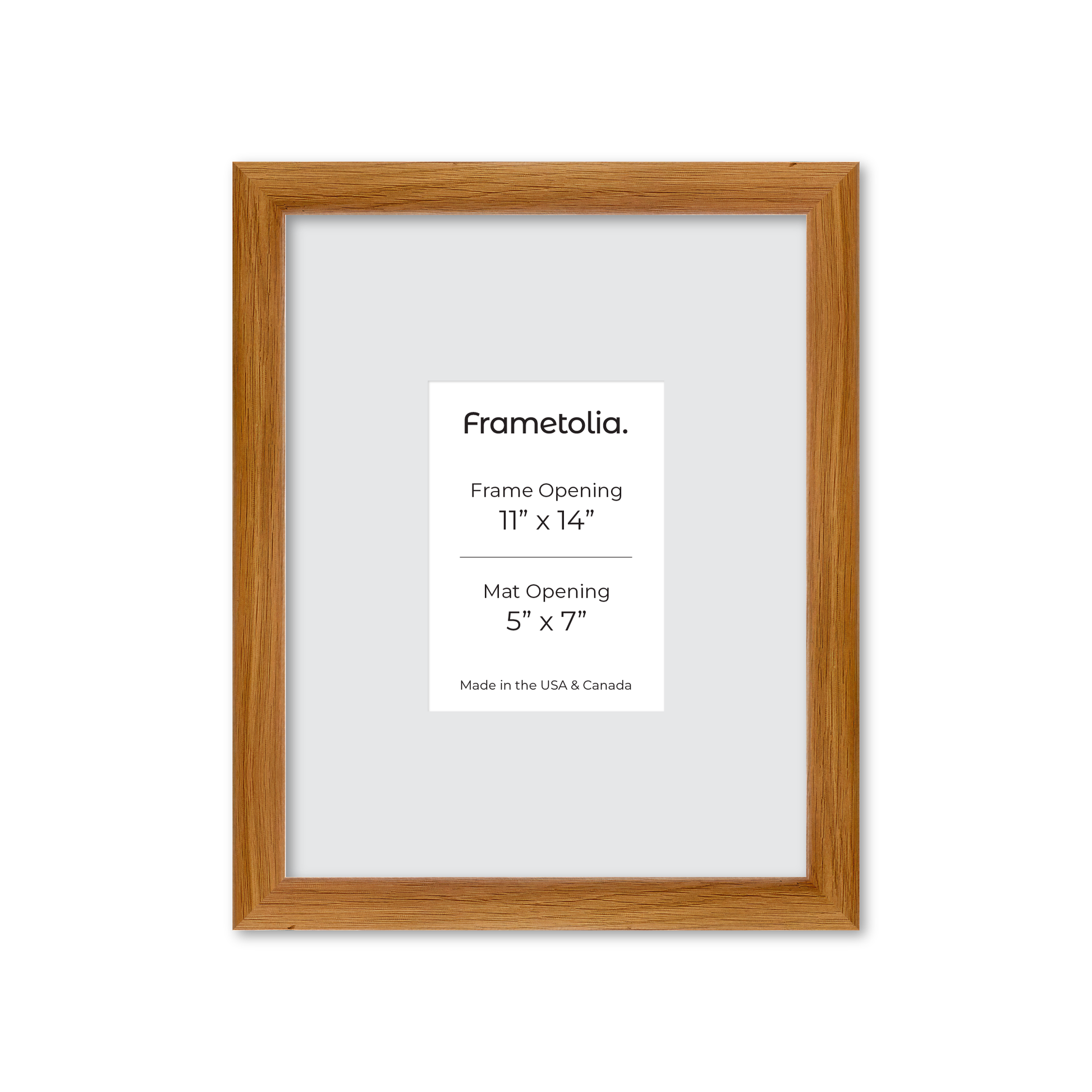 11" x 14" Light Oak Hudson Wall Frame
