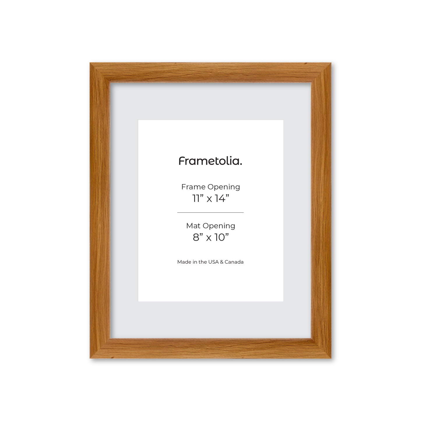 11" x 14" Light Oak Hudson Wall Frame