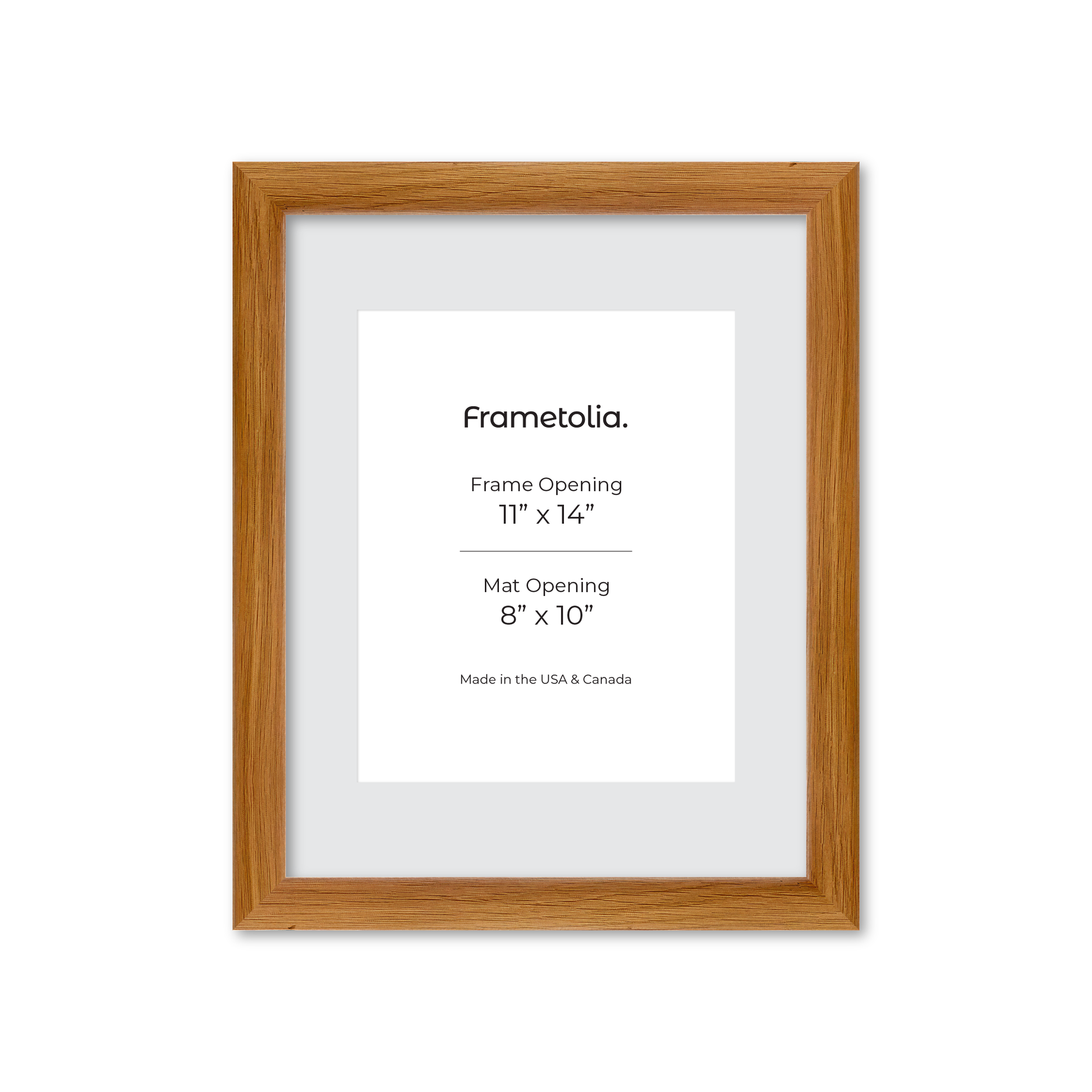 11" x 14" Light Oak Hudson Wall Frame