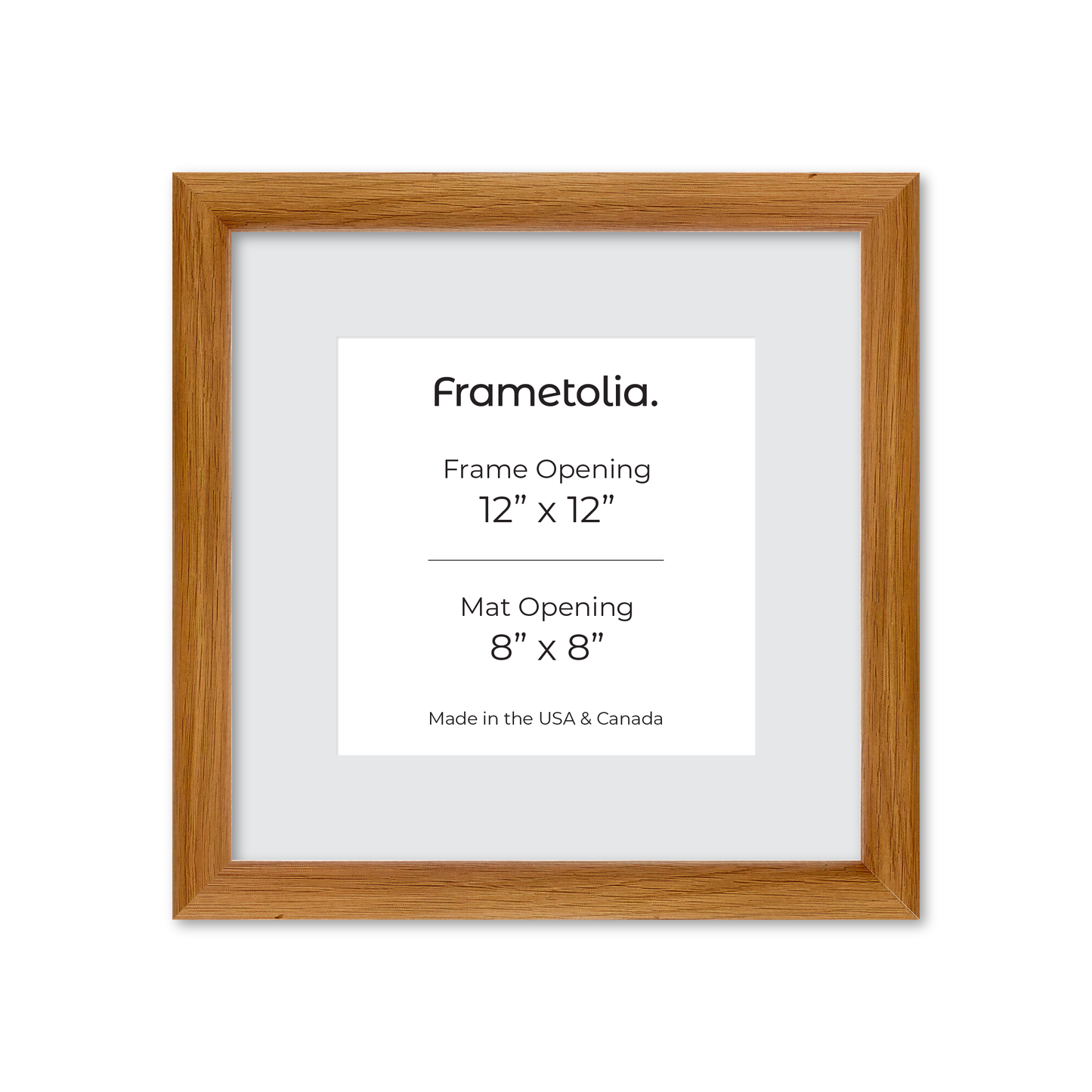 12" x 12" Light Oak Hudson Wall Frame