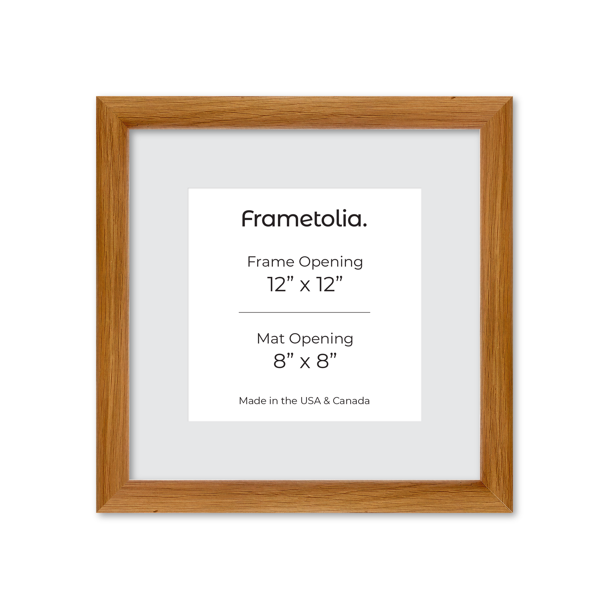 12" x 12" Light Oak Hudson Wall Frame