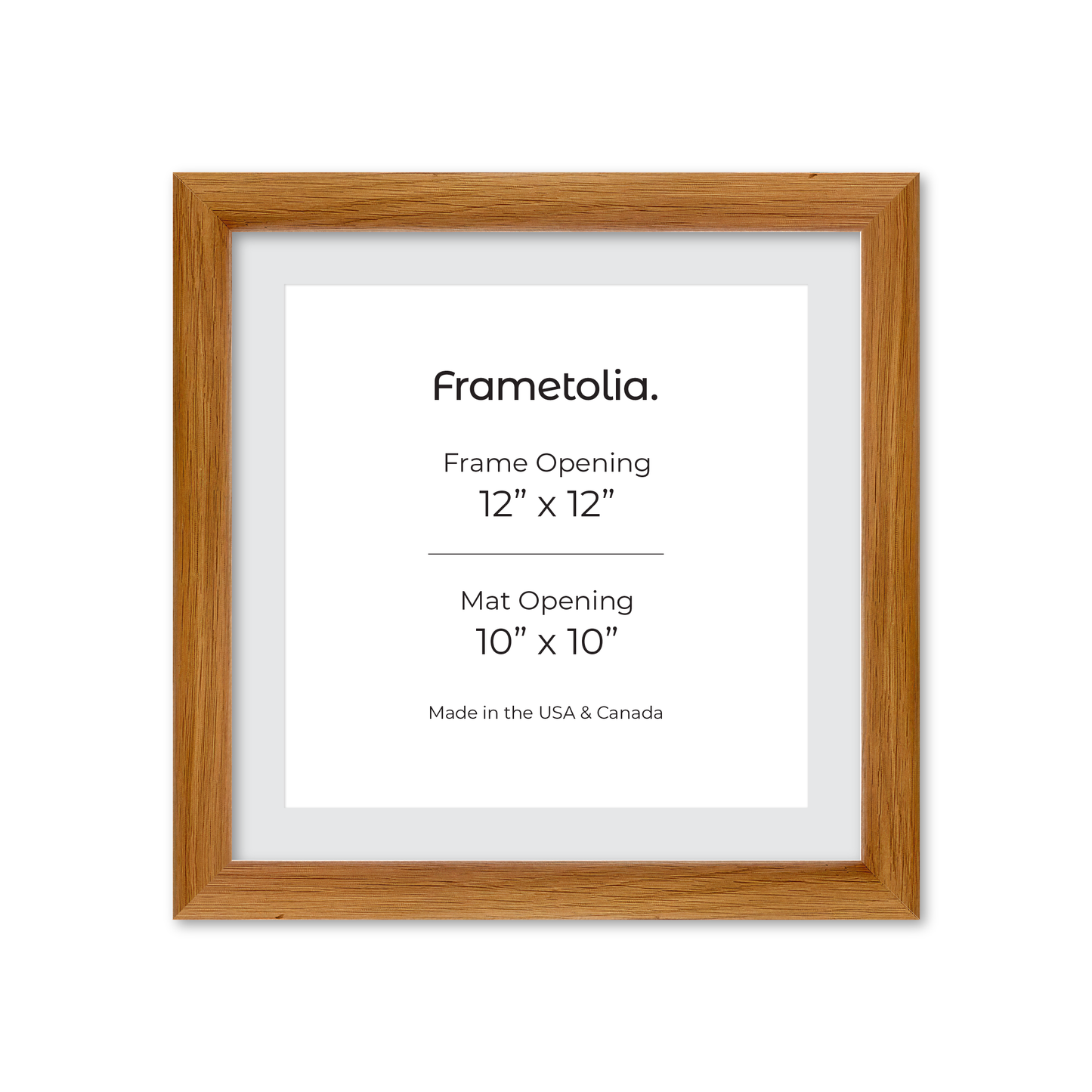 12" x 12" Light Oak Hudson Wall Frame