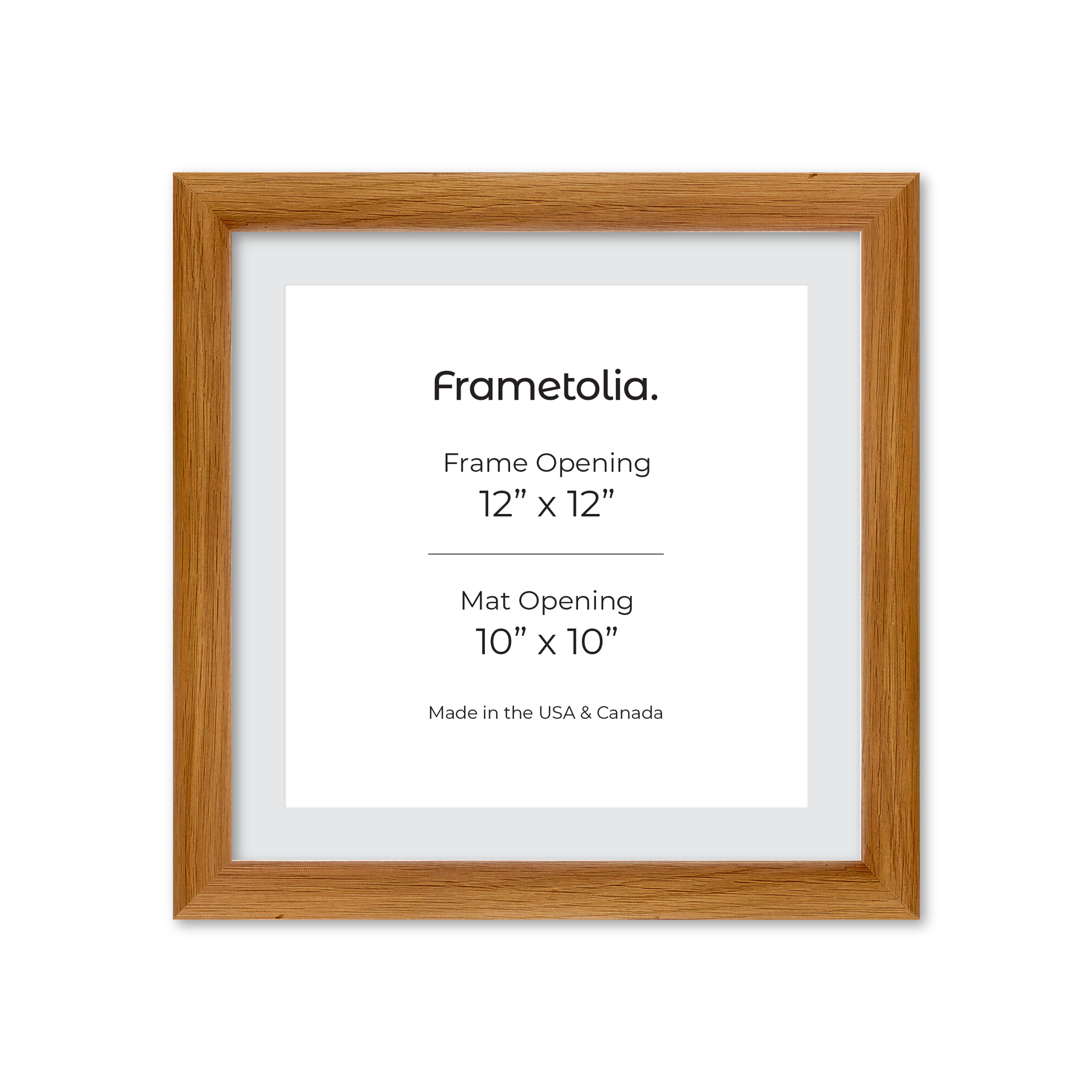 12" x 12" Light Oak Hudson Wall Frame