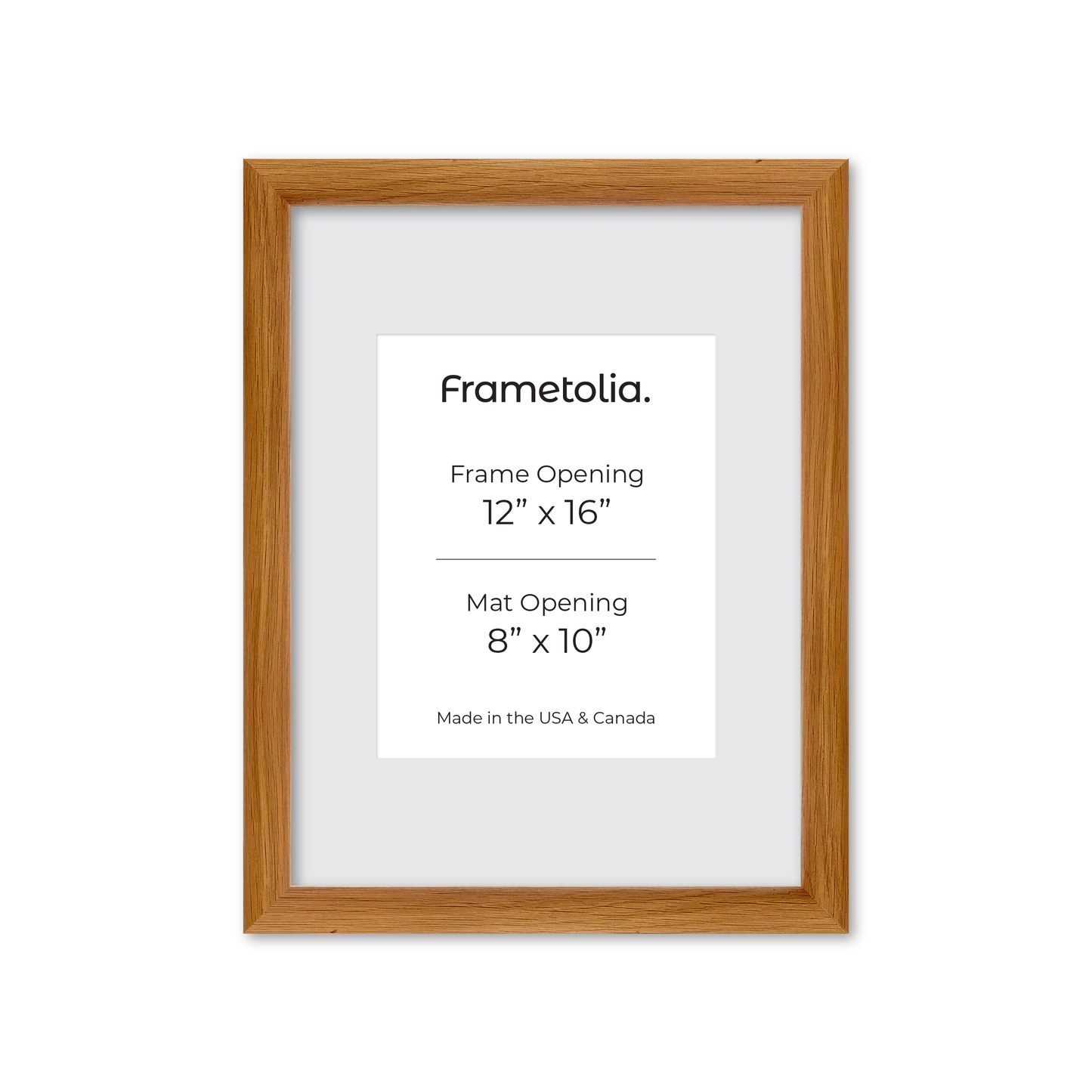 12" x 16" Light Oak Hudson Wall Frame