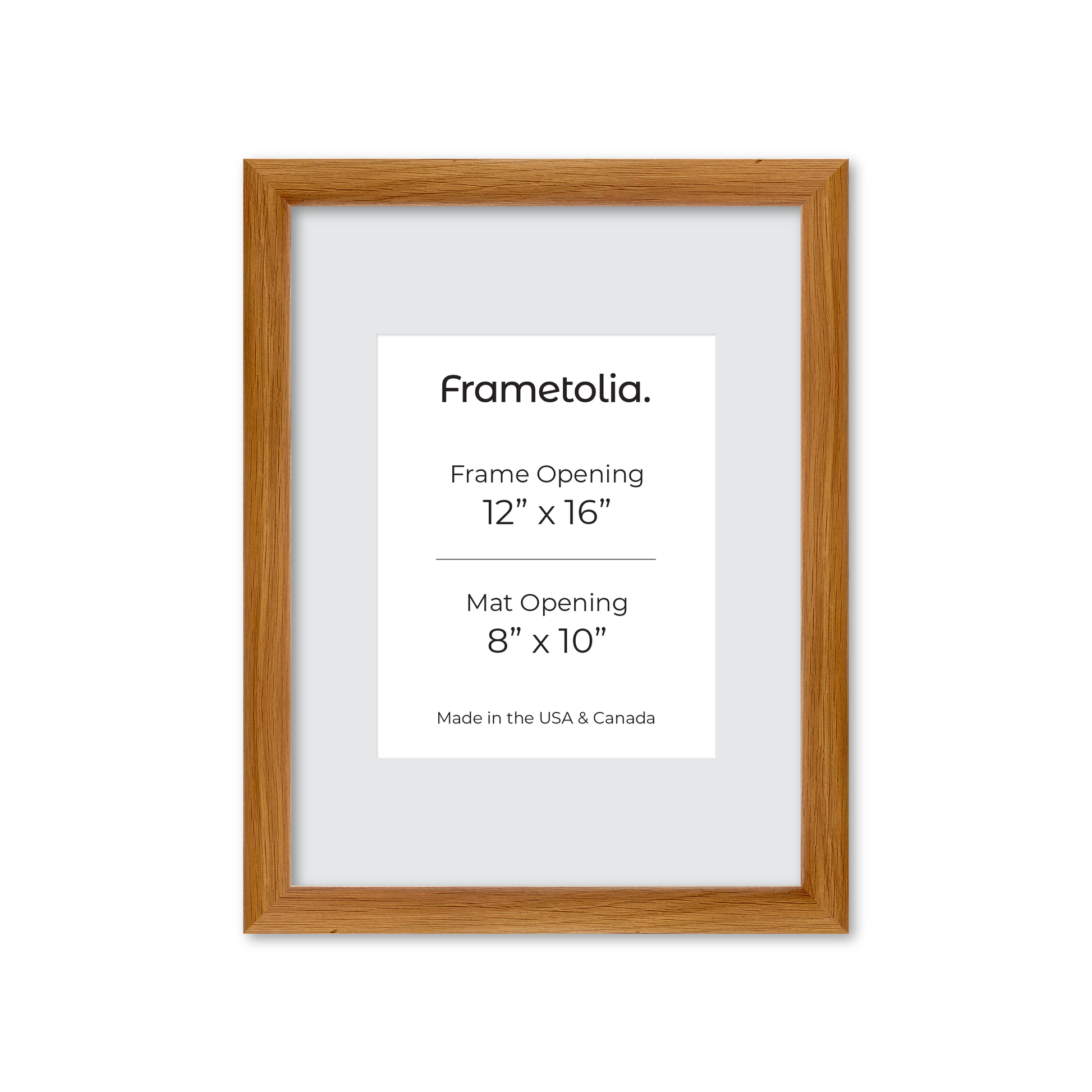 12" x 16" Light Oak Hudson Wall Frame