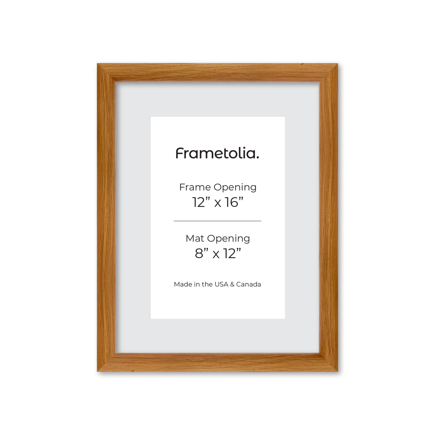 12" x 16" Light Oak Hudson Wall Frame