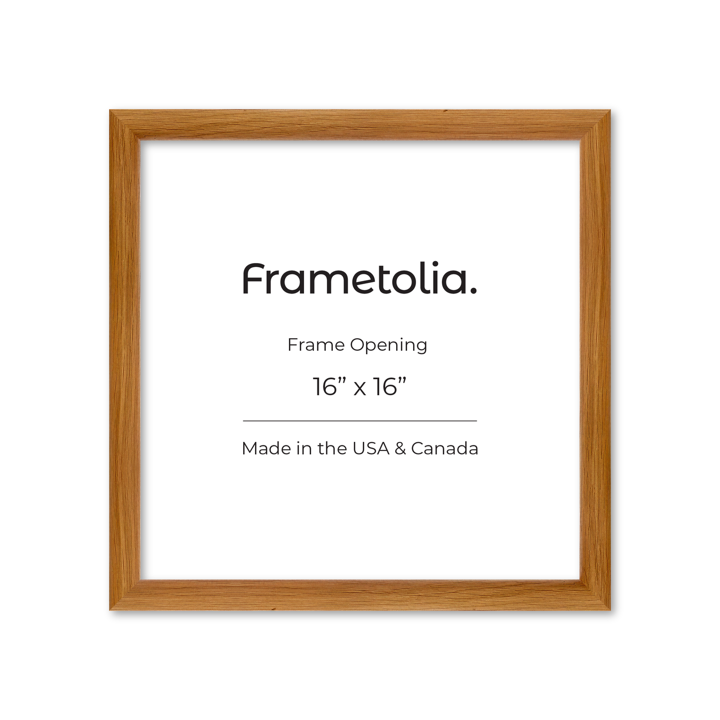 16" x 16" Light Oak Hudson Wall Frame