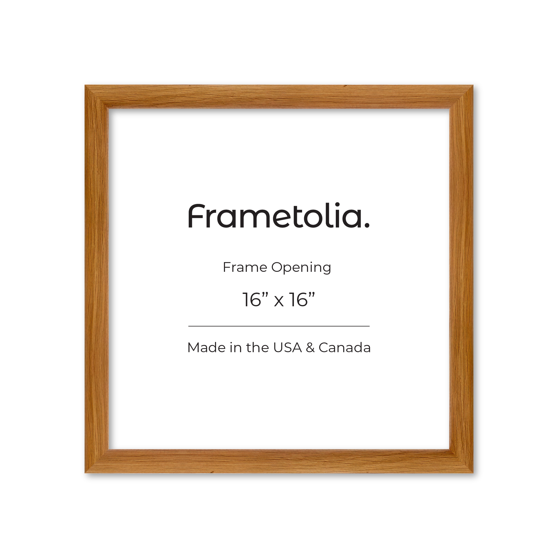 16" x 16" Light Oak Hudson Wall Frame