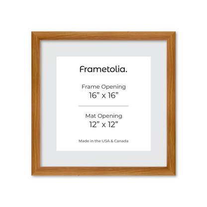 16" x 16" Light Oak Hudson Wall Frame