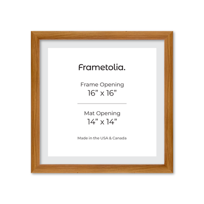 16" x 16" Light Oak Hudson Wall Frame