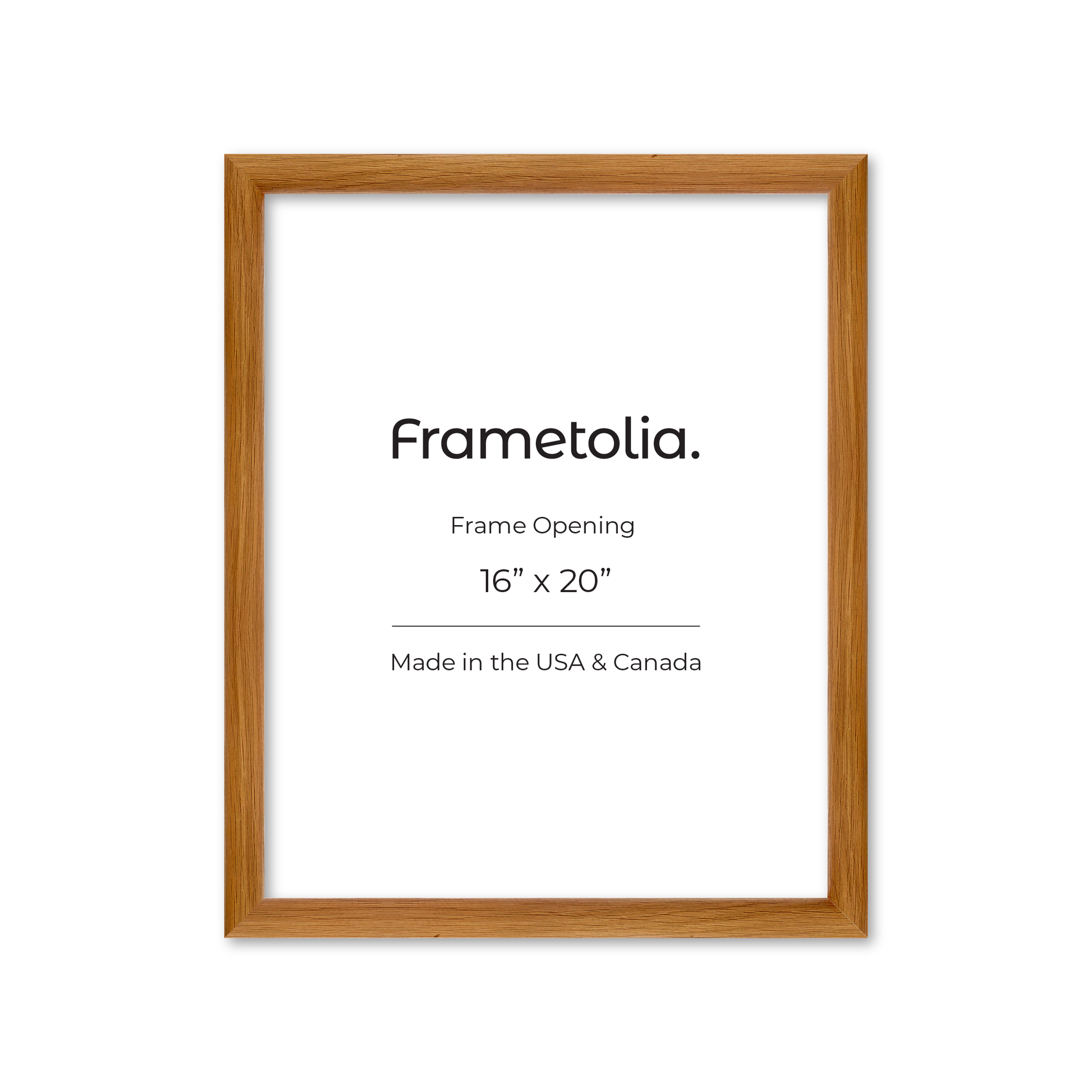 16" x 20" Light Oak Hudson Wall Frame