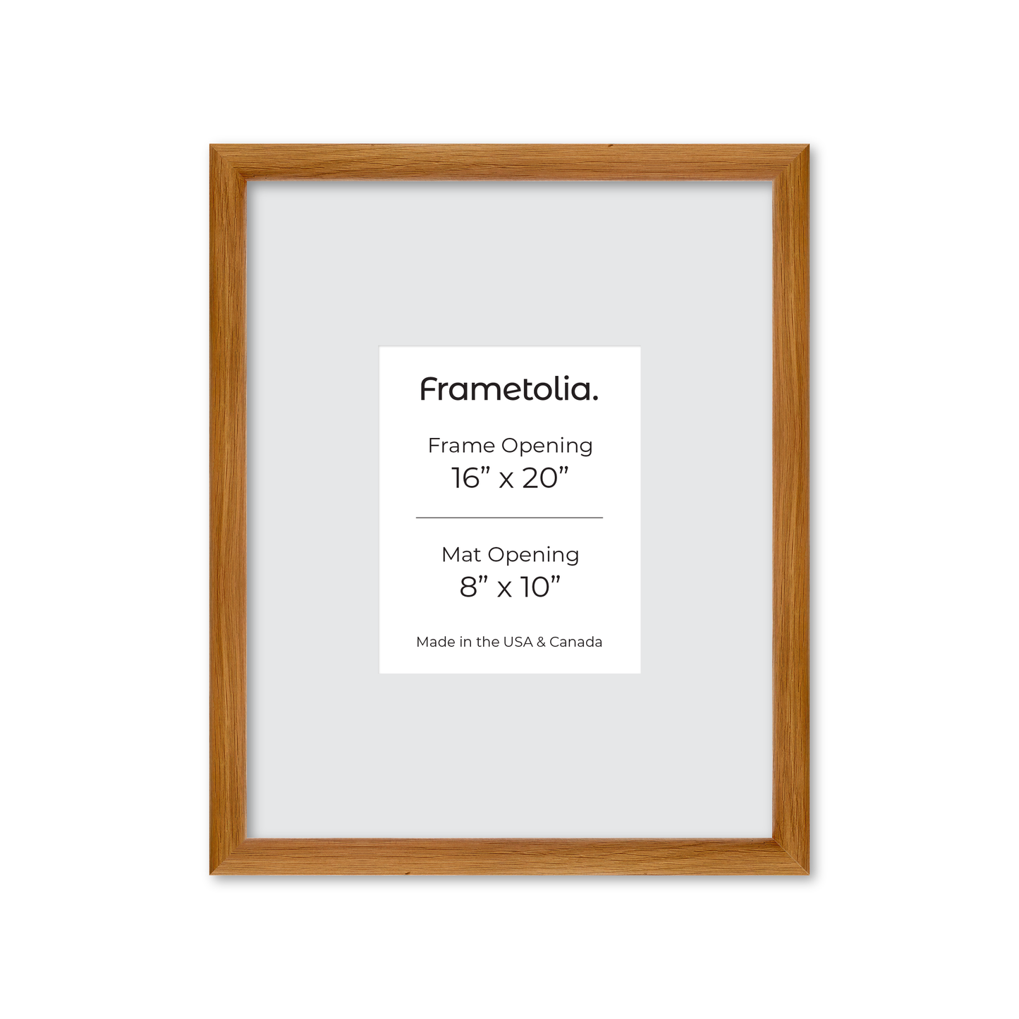 16" x 20" Light Oak Hudson Wall Frame