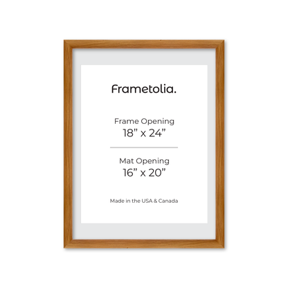 18" x 24" Light Oak Hudson Wall Frame