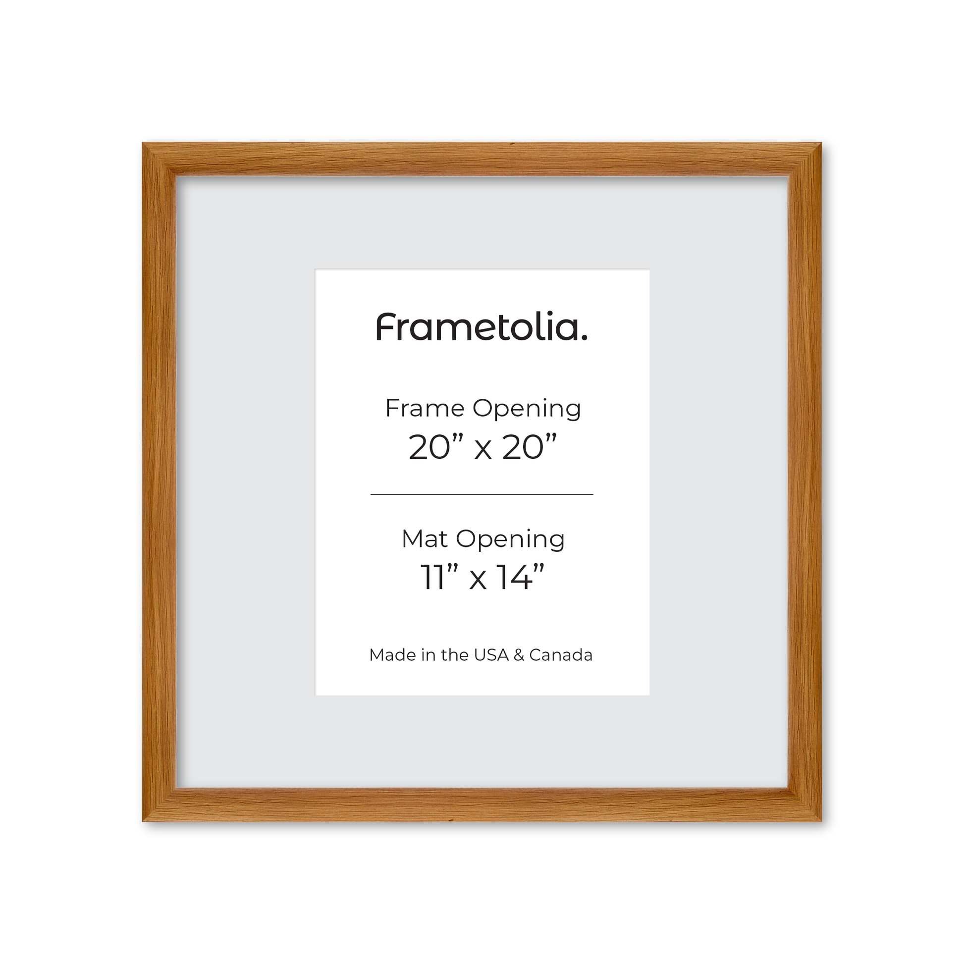 20" x 20" Light Oak Hudson Wall Frame