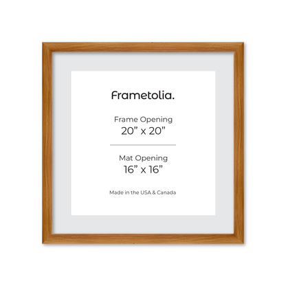 20" x 20" Light Oak Hudson Wall Frame