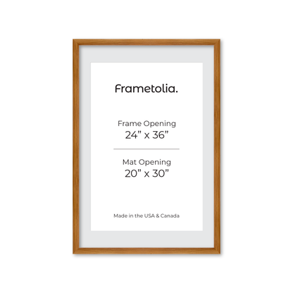 24" x 36" Light Oak Hudson Wall Frame