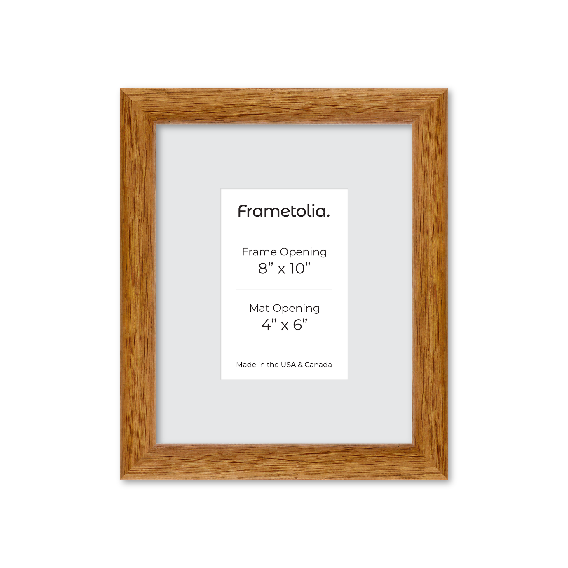 8" x 10" Light Oak Hudson Wall Frame