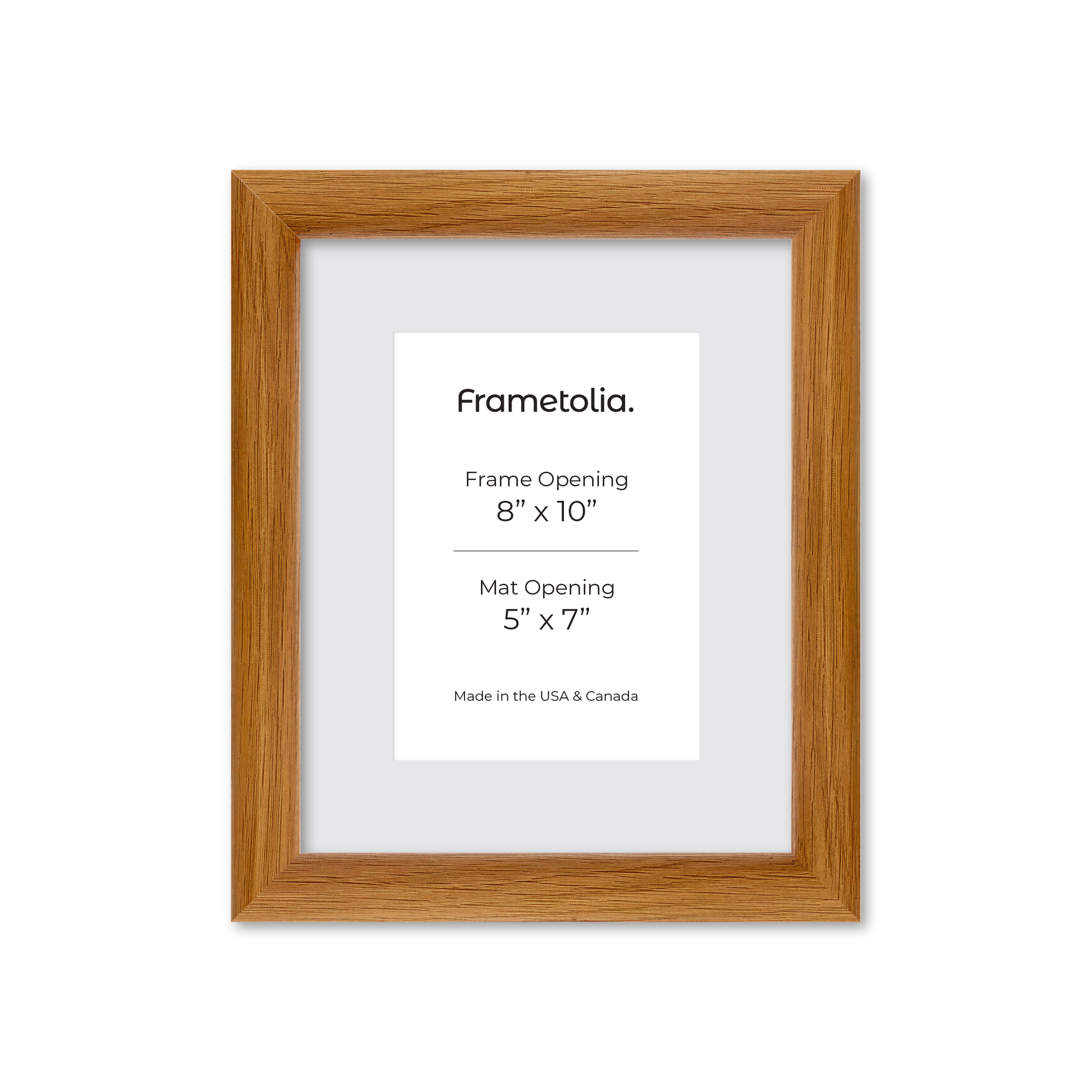 8" x 10" Light Oak Hudson Wall Frame