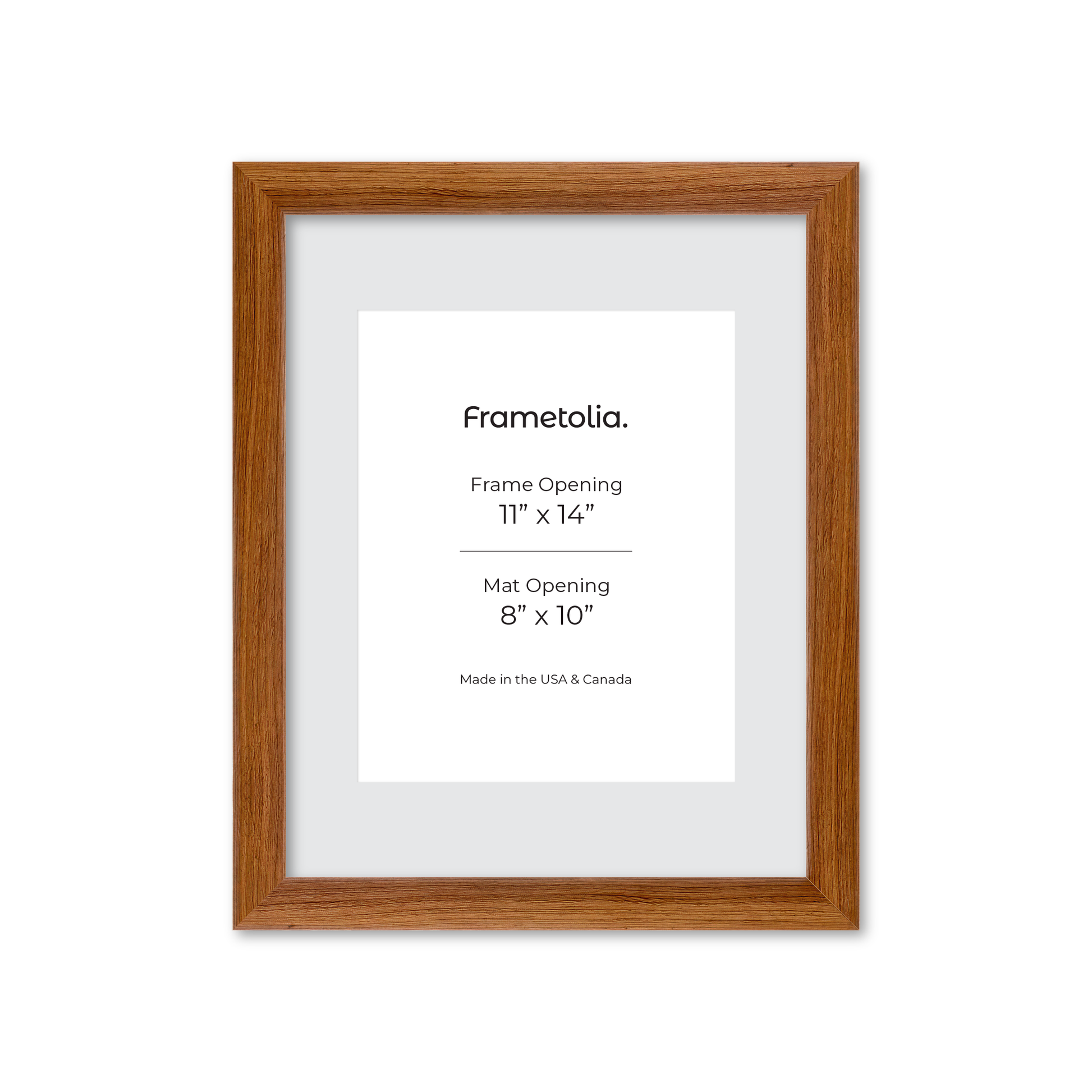 11" x 14" Light Walnut Hudson Wall Frame