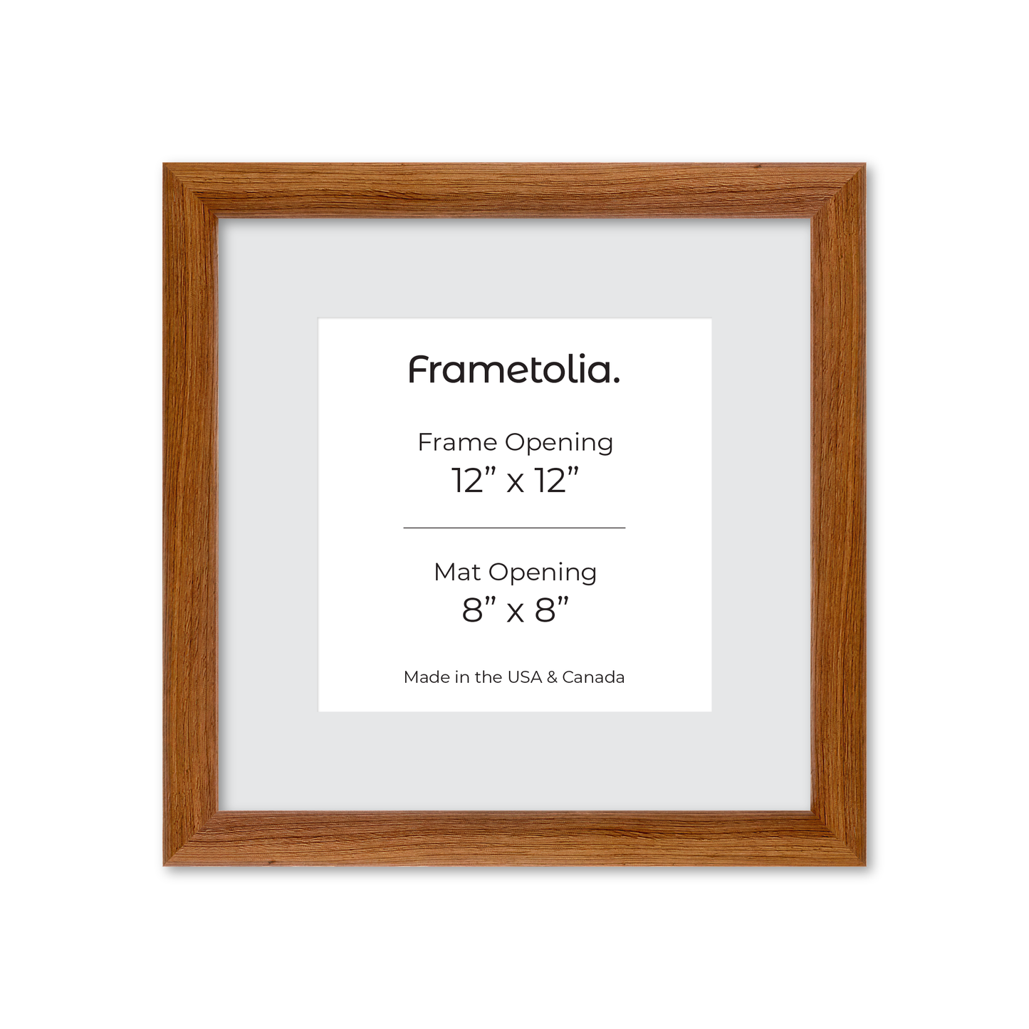 12" x 12" Light Walnut Hudson Wall Frame
