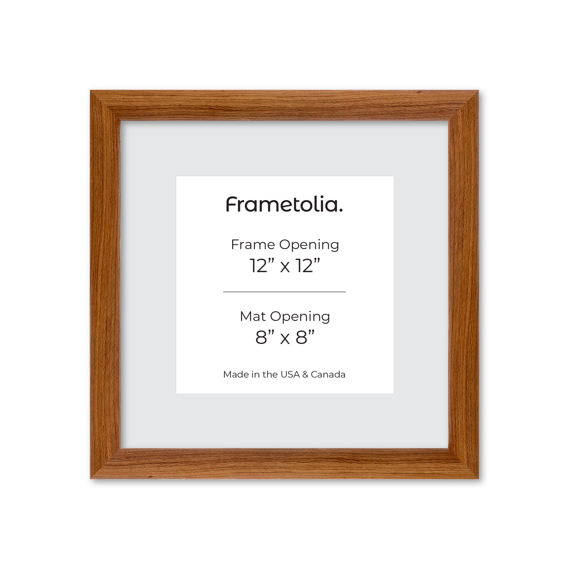 12" x 12" Light Walnut Hudson Wall Frame